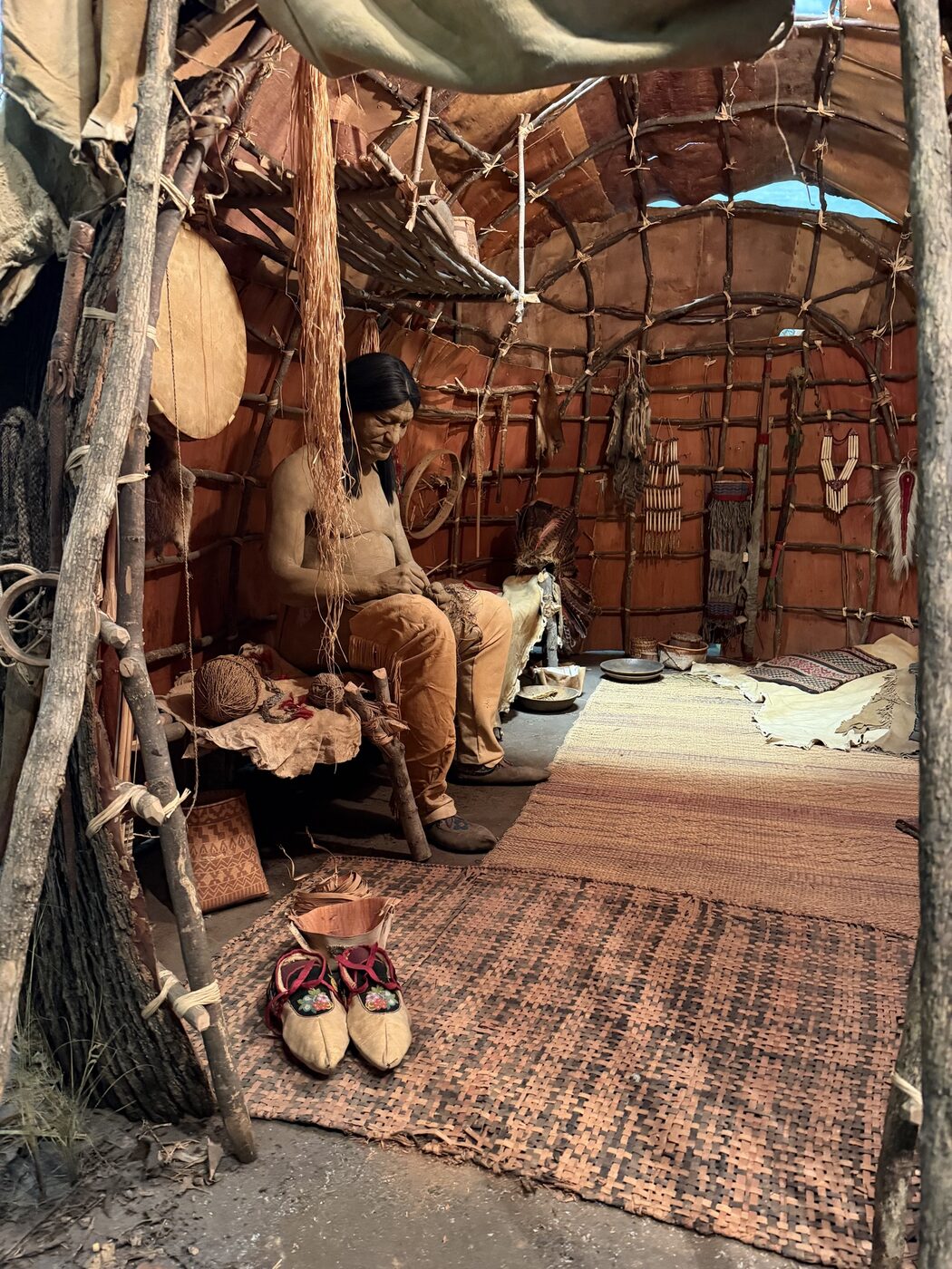 Interior of the wigwam in the Four Seasons Room